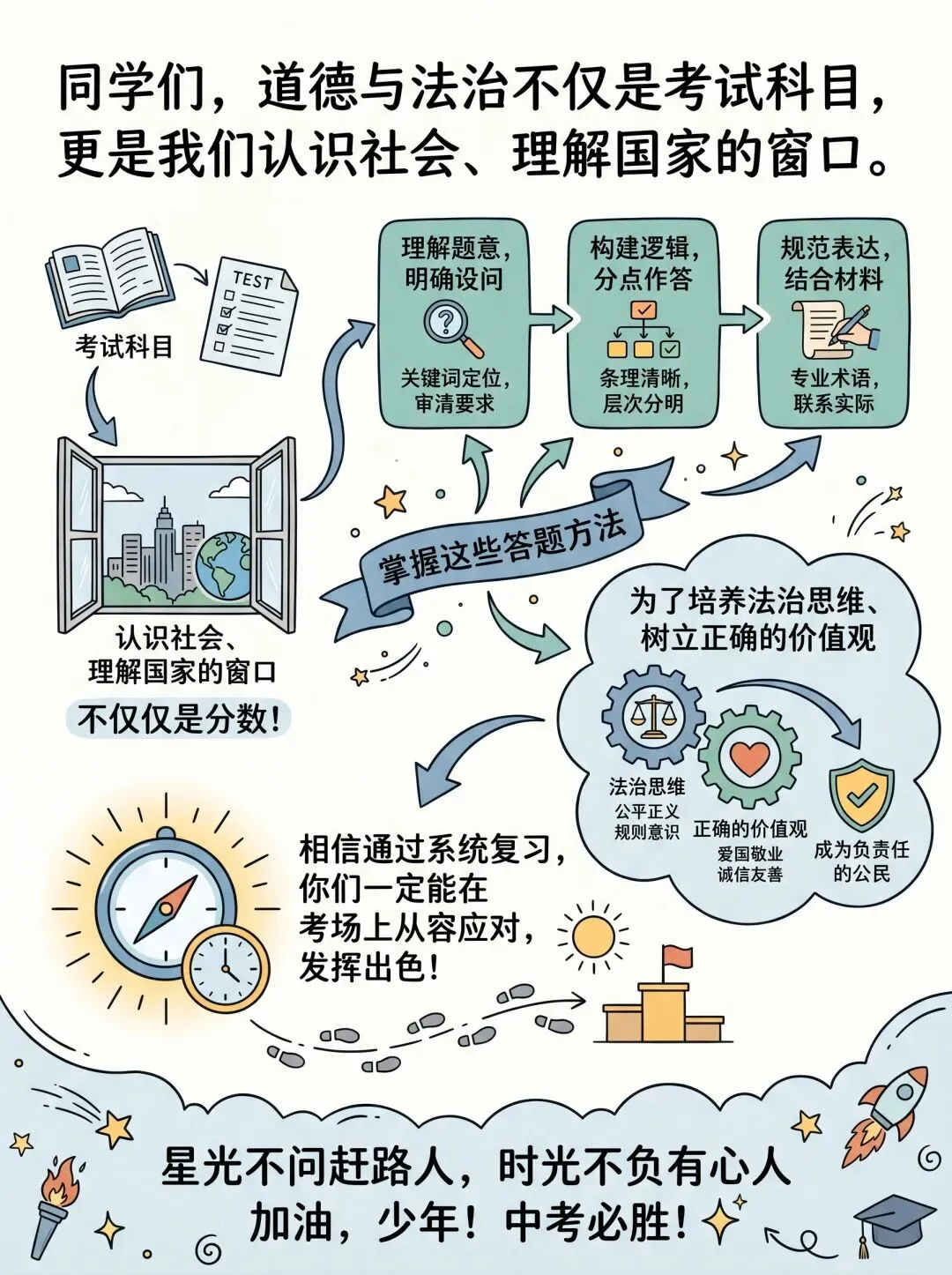 【中高考备考①⑦】学霸笔记 | 中考道法28个考点满分答题公式,背熟就得分! 第9张