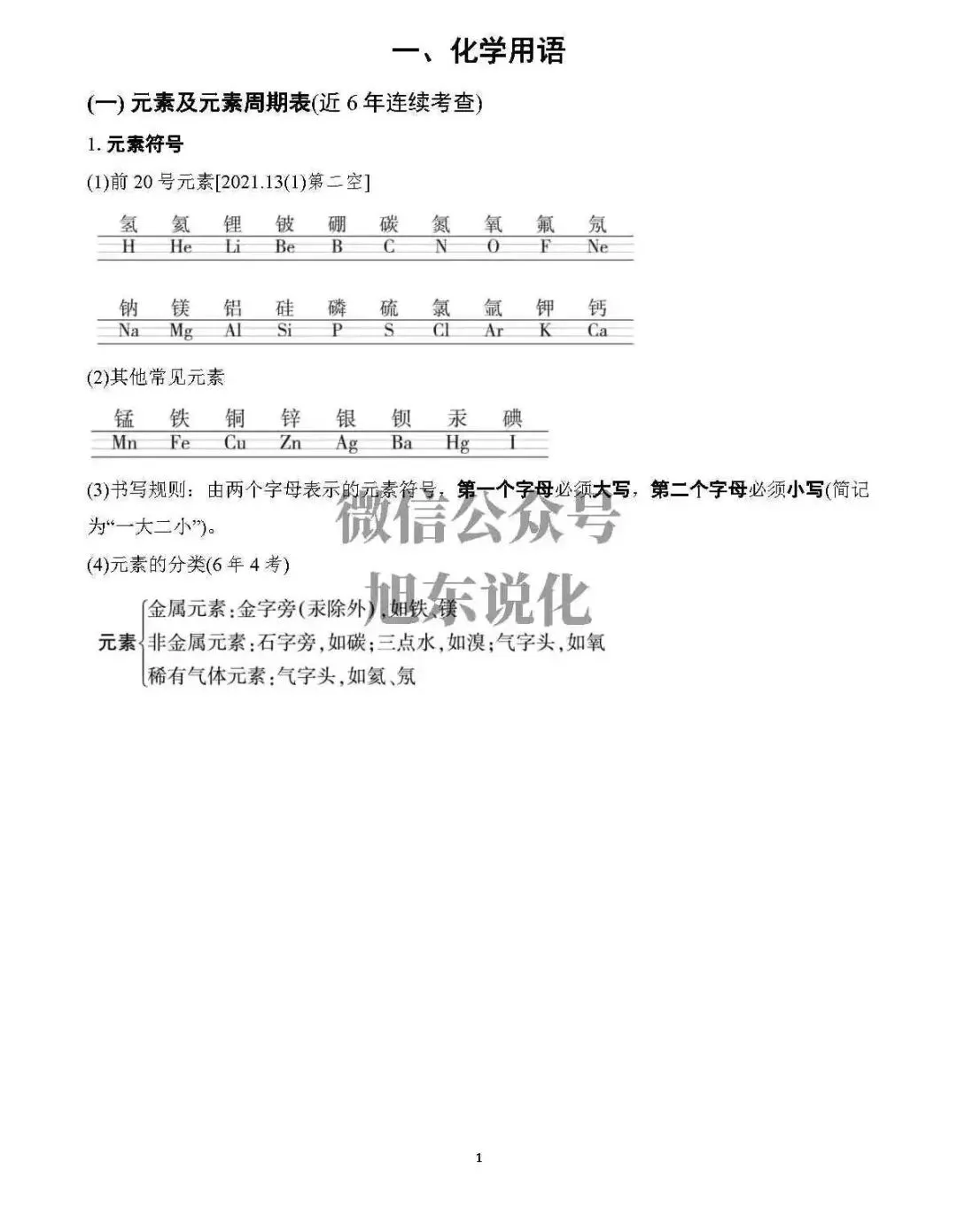 限时免费中考资料 | 中考化学基础知识速记 第3张