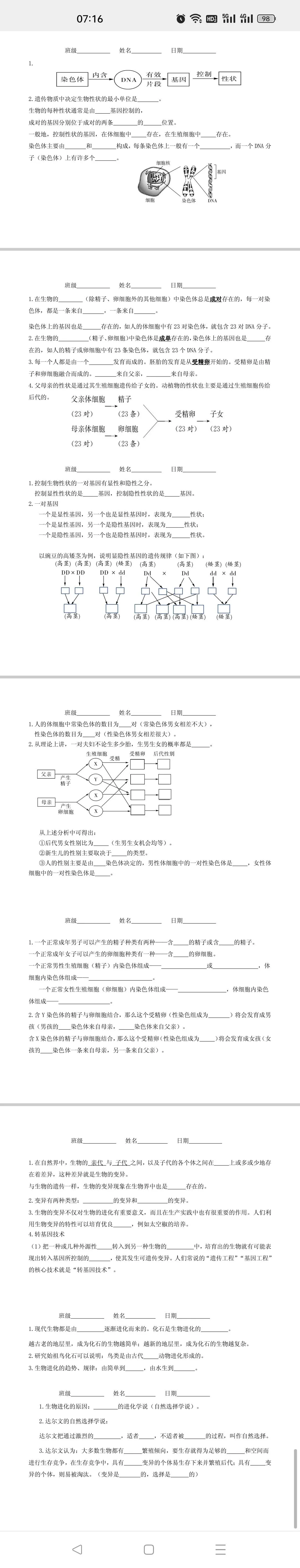 中考复习:苏科版初中生物学八下复习 第3张