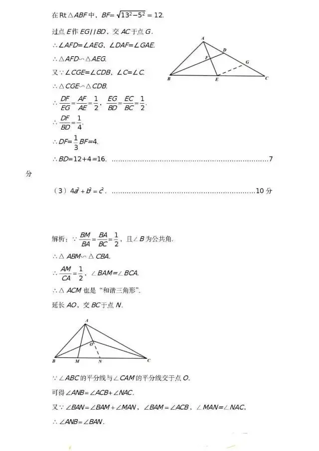 中考前数学适应性试卷 第12张