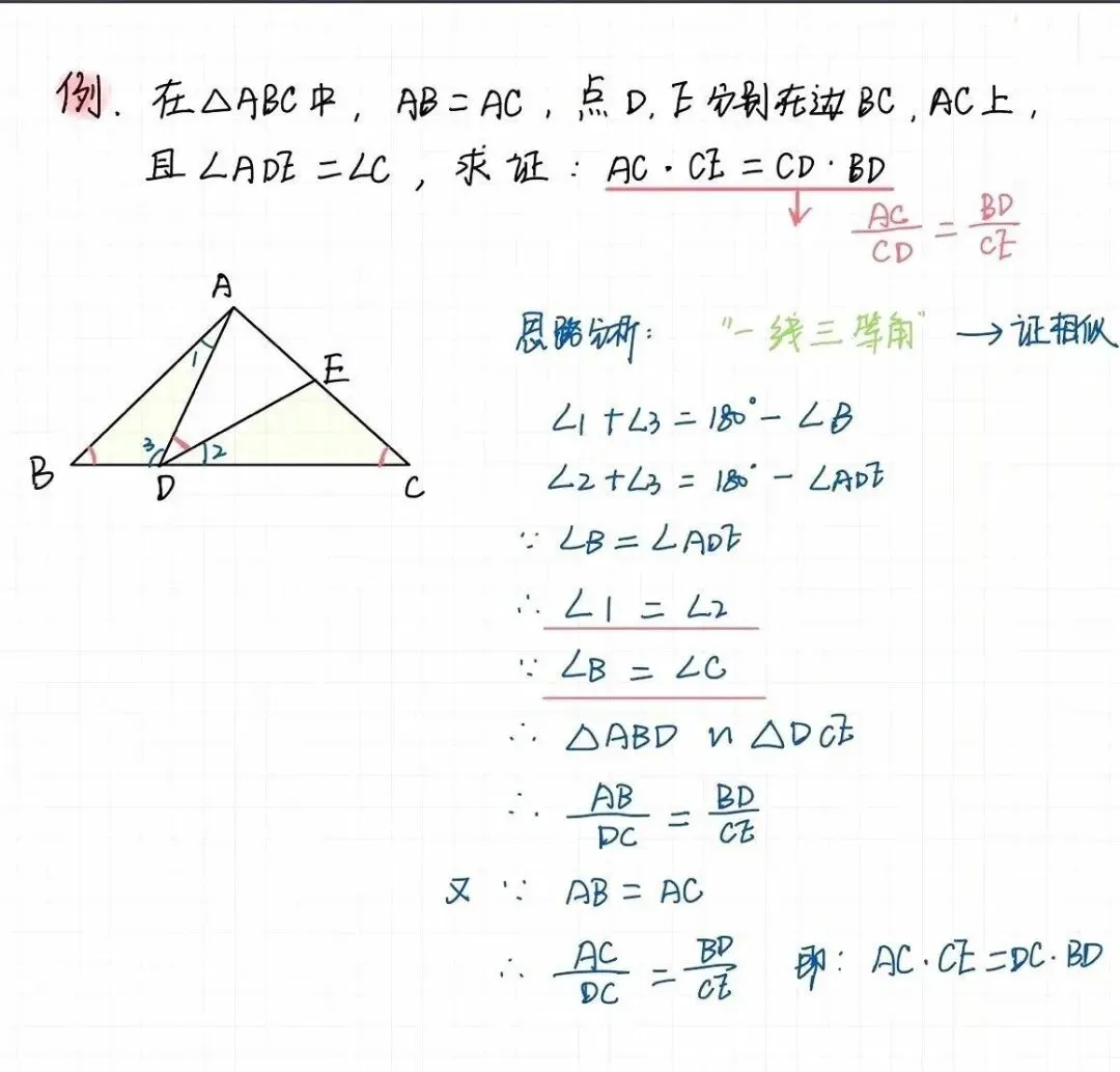 中考数学必考相似五种模型,赶紧记下来,期末用得上! 第8张