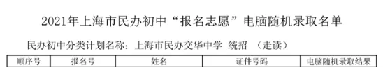四年前民办摇号录取的学生中考出口(第六期)交华中学 第5张