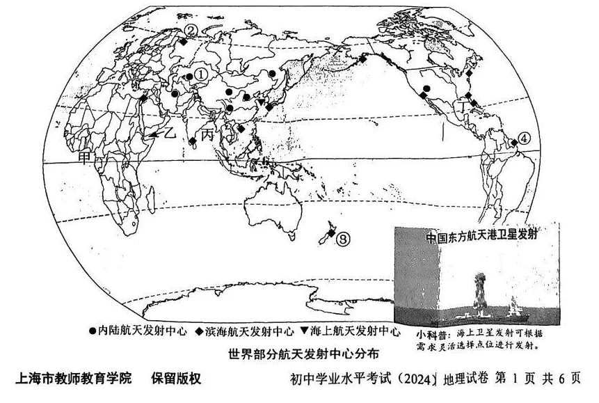 上海七年级历年地理会考真题 第5张