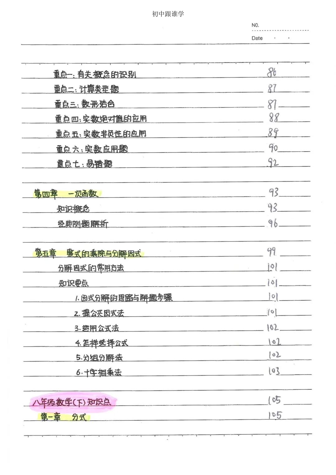 【初中数学人教版】中考状元笔记+知识点梳理 同步练习/期末复习/备考资料 第8张