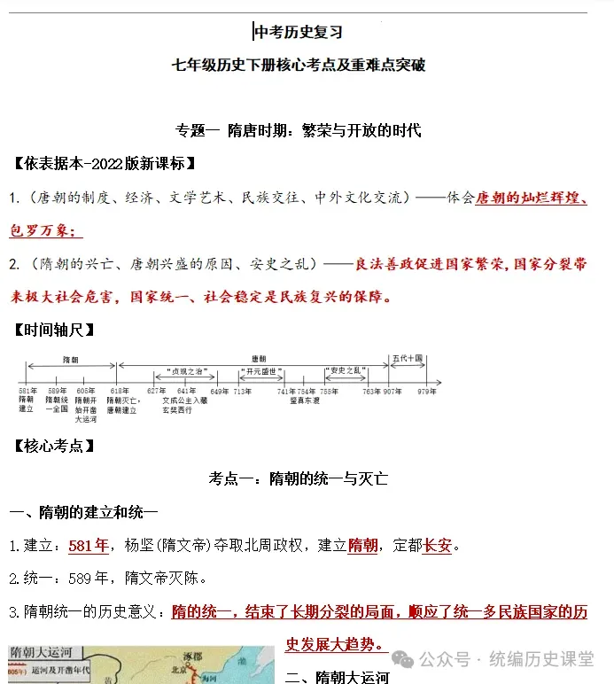 【五一福利】中考历史复习六册教材核心考点及重难突破 (免费分享) 第3张