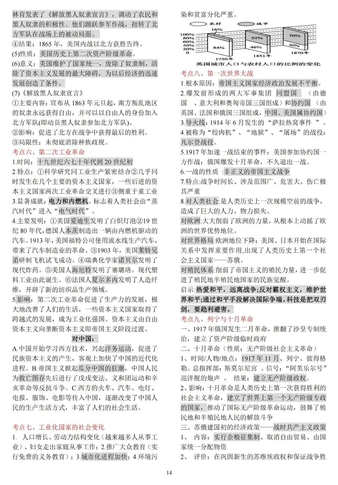 中考历史知识梳理 第14张