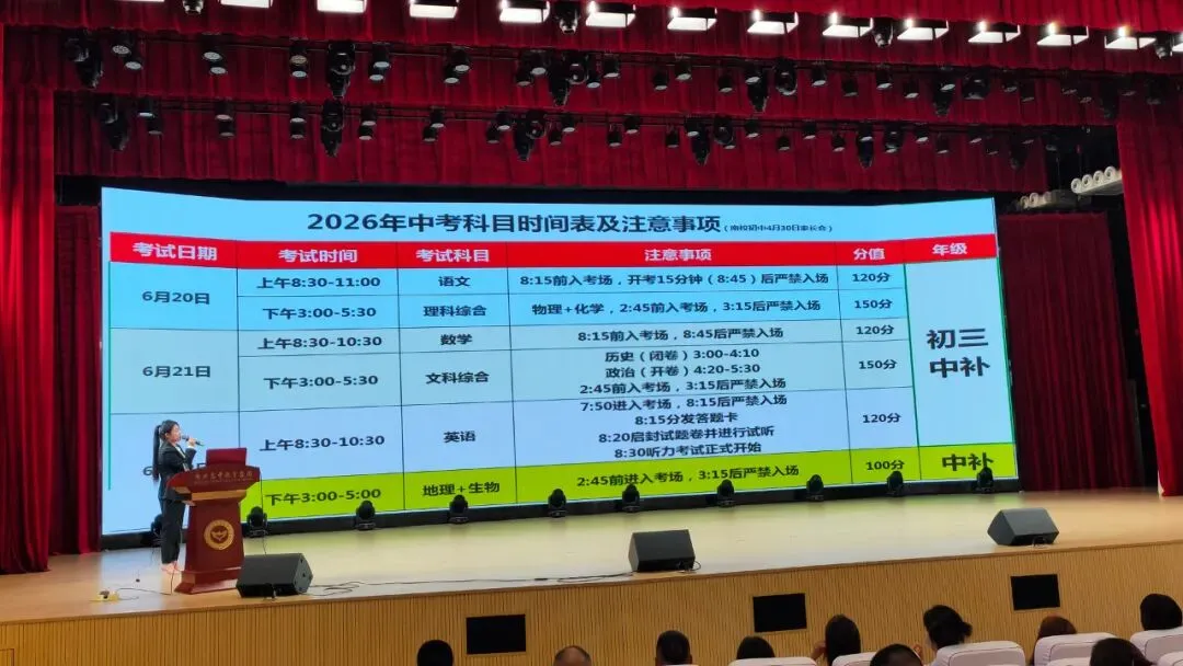 南校区初中部初三·中补2026中考冲刺50天家长会圆满举行 第10张