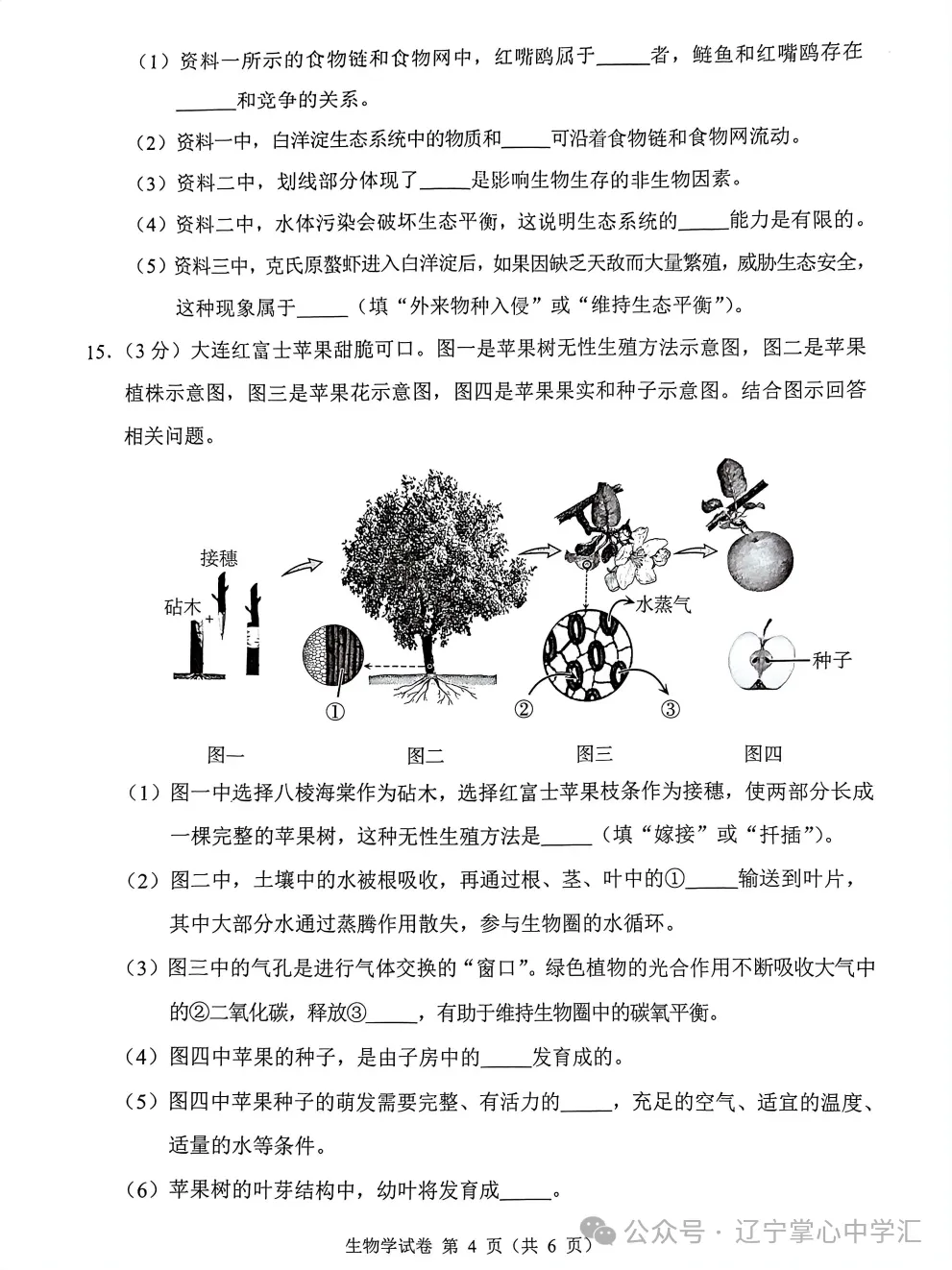 真题速递 | 2026年4月大连初三一模全科试卷+答案(附初二地生) 第83张