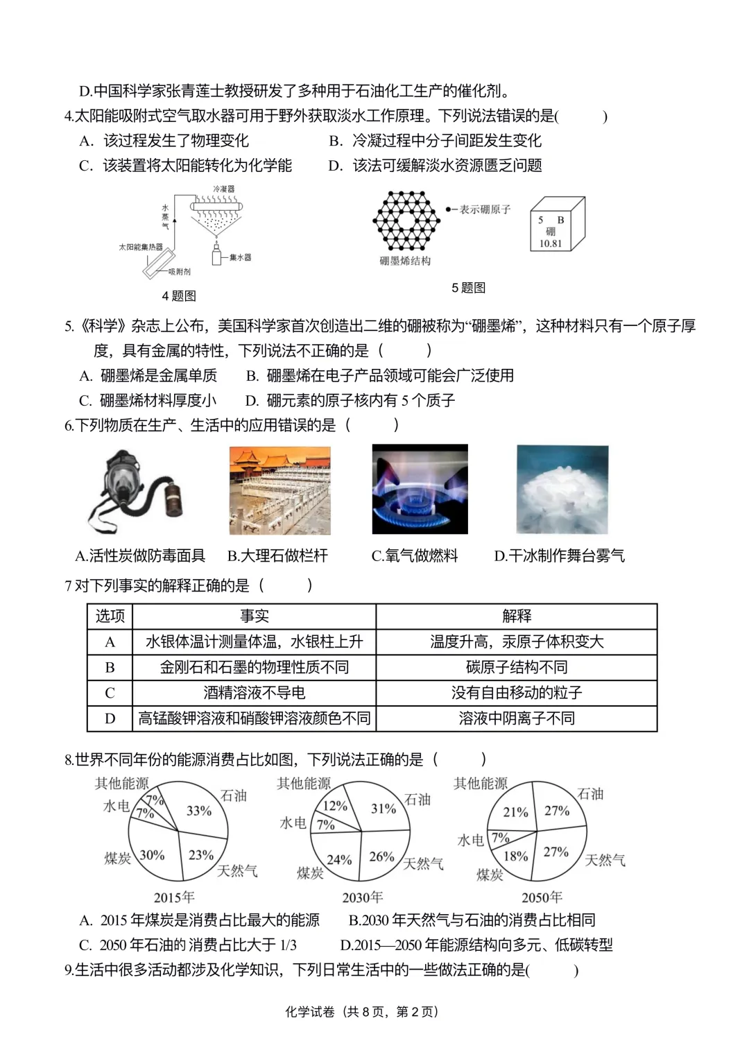 双城区九年级中考一模试卷+答案【2025-2026】【化学】【高清电子版】 第3张