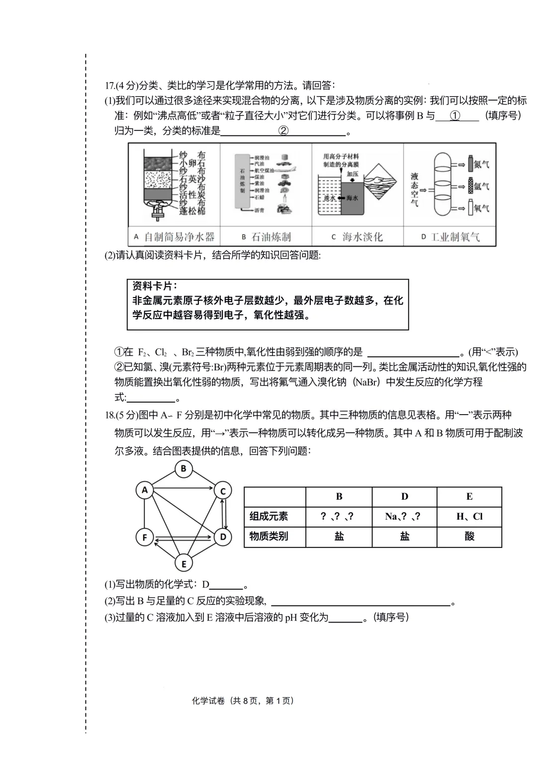 双城区九年级中考一模试卷+答案【2025-2026】【化学】【高清电子版】 第6张