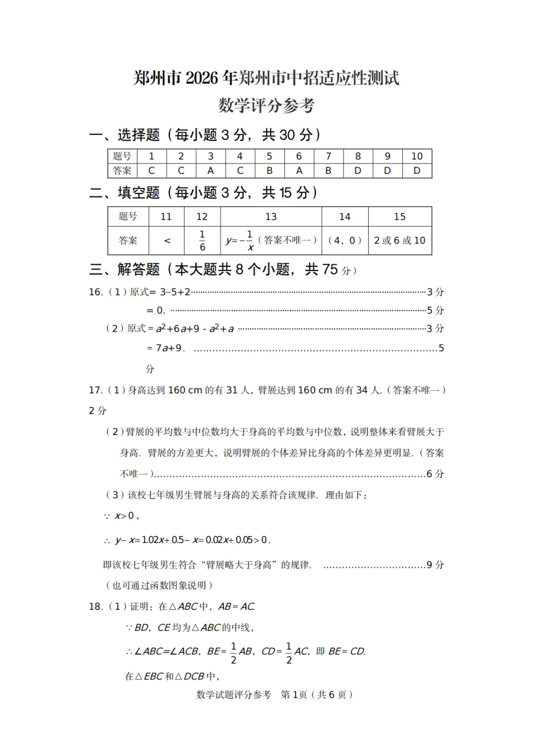 七科全!2026年郑州市初三模考真题+答案【可下载】 第19张