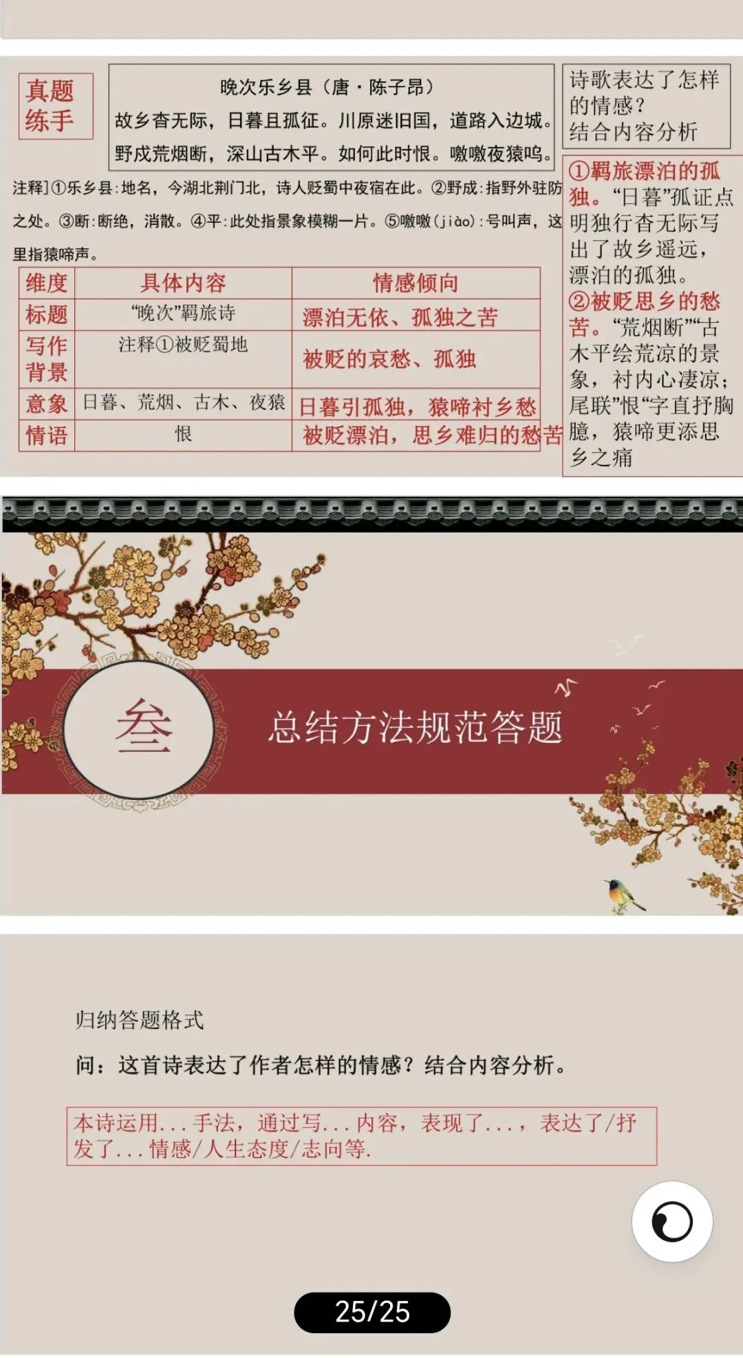 揽山河诗韵,鉴草木情怀—中考诗歌鉴赏复习之情感分析 第8张