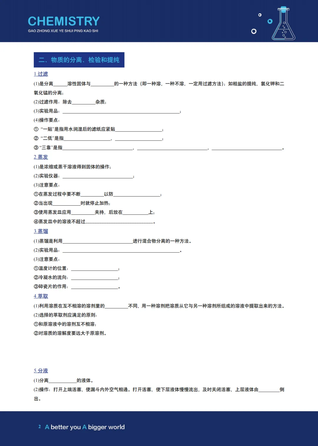 上海高二下合格考:6科知识点手册+往年真题 第9张