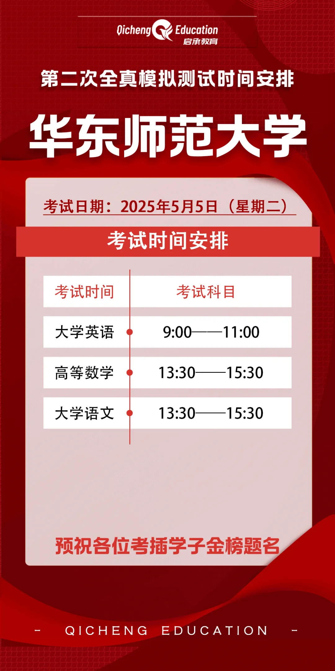 【2026年】第二次全真模拟测试考试时间安排! 第21张