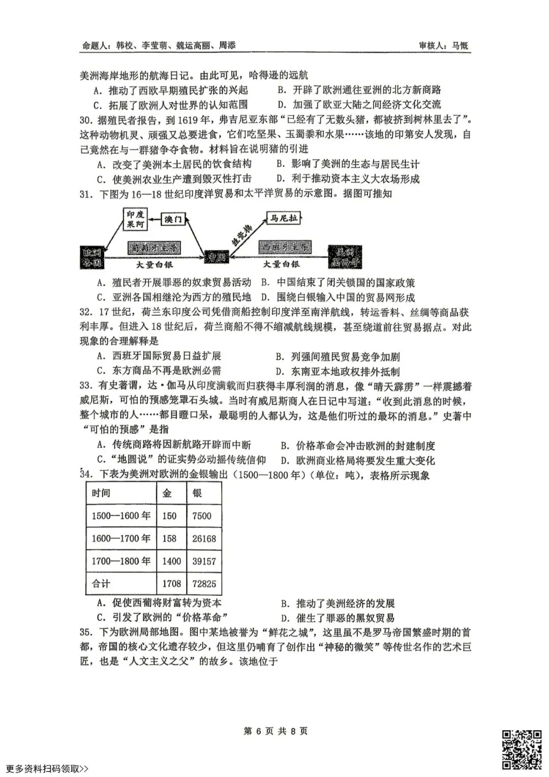 2026北京北大附中高一(下)期中历史试卷(含答案) 第6张