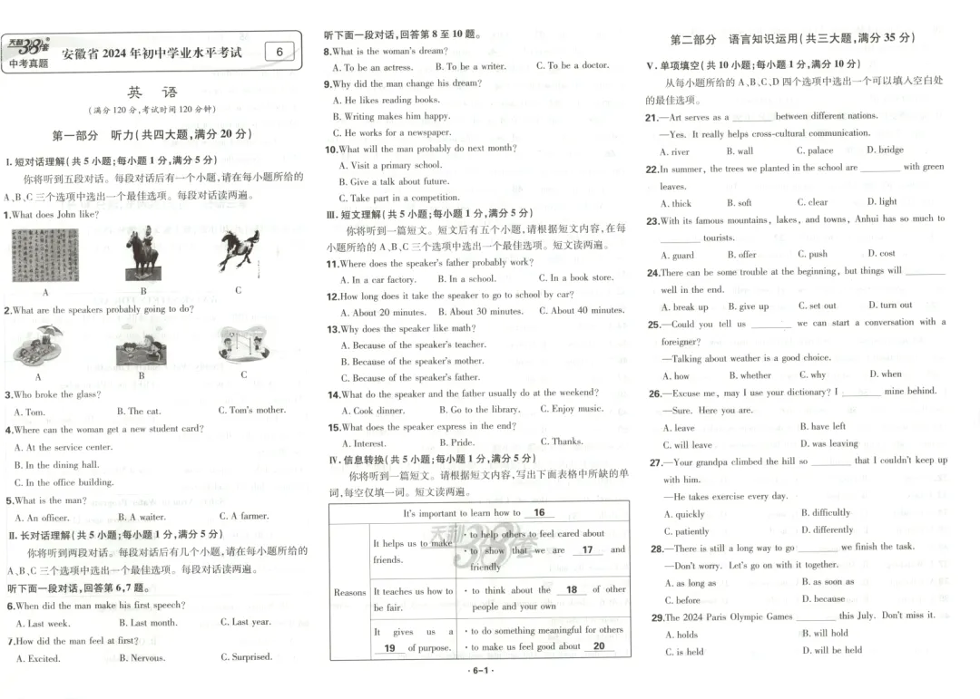 【中考真题】英语《中考真题测试卷》(含答案)可下载 第8张