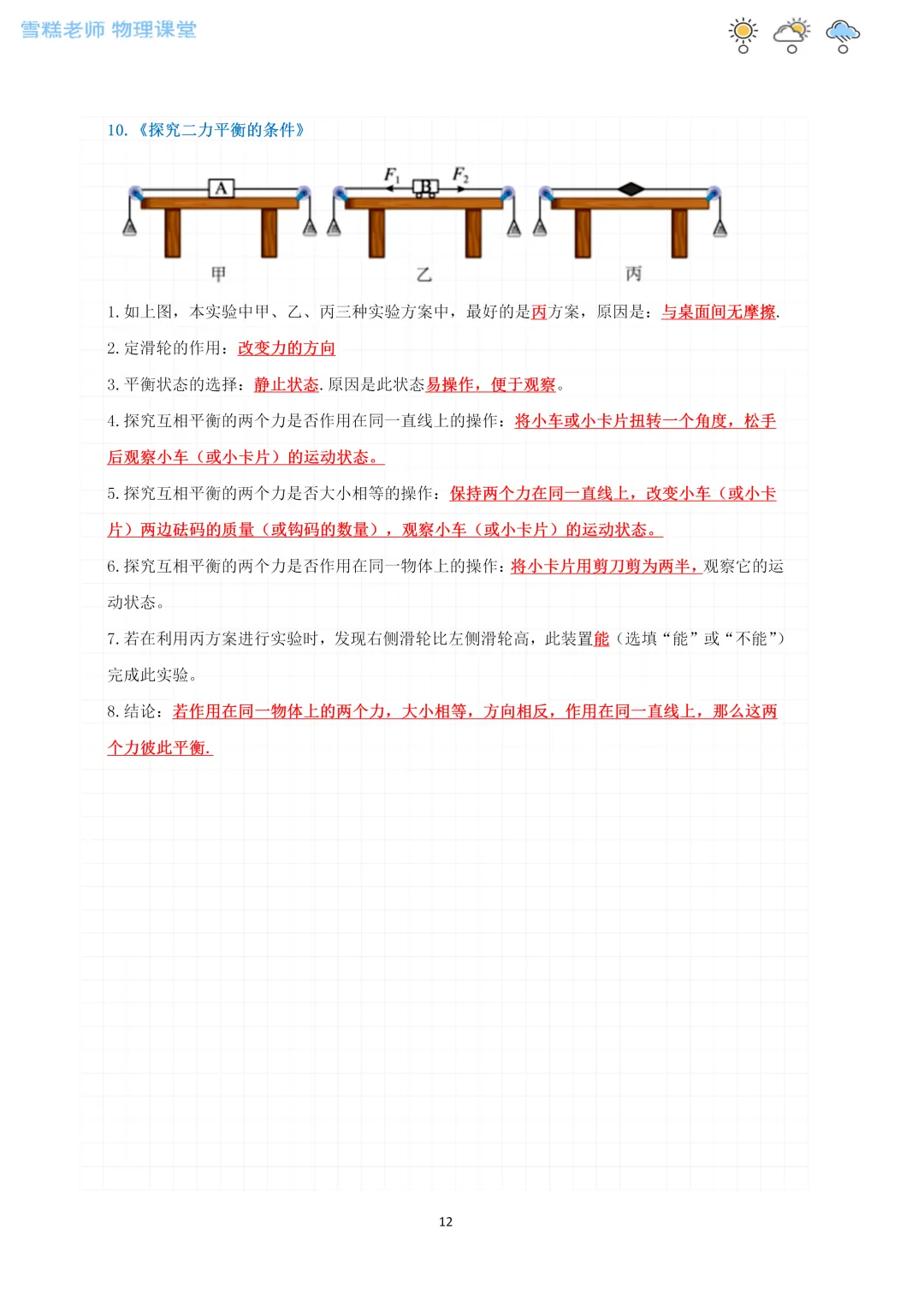 宁夏中考物理核心考点(实验+简答)全攻略 第12张