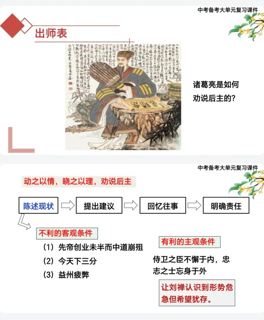 中考文言文,3篇劝谏类整合复习,救大命了! 第8张