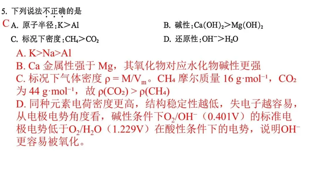 2604金华十校二模化学试卷解析与讲评 第6张