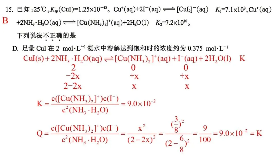2604金华十校二模化学试卷解析与讲评 第21张
