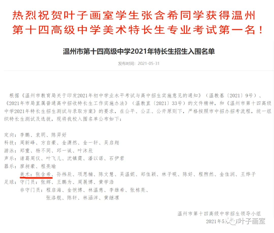 叶子画室 I 中考高中美术特招特训简章 第13张