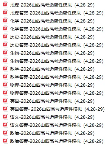 【5004】2026年山西省高考适应性模拟考试 电子版免费下载 第2张