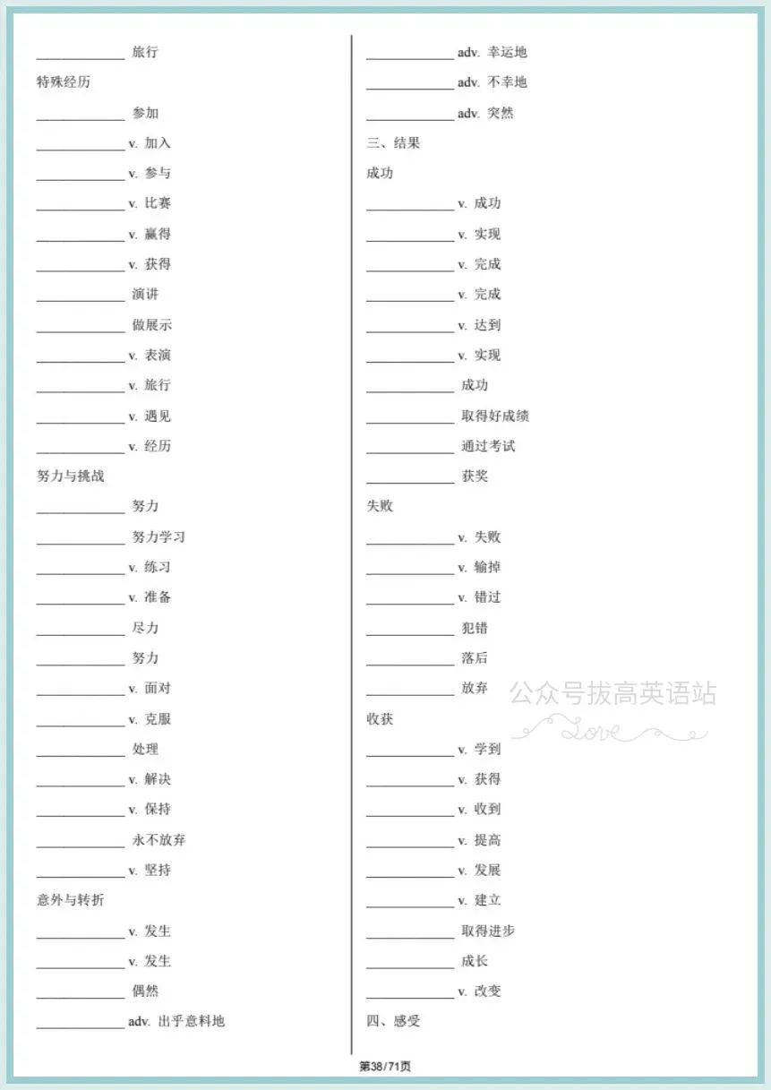 冲刺中考英语|2026年春《中考英语》写作满分高分必备高频单词(背诵版+默写版)电子版可下载打印! 第23张