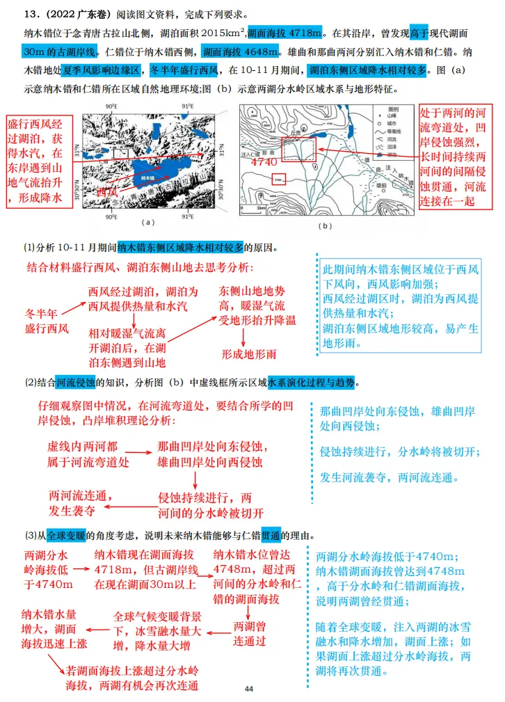 【真题拆解】近3年地理真题综合题:经典好题拆解—地质和地貌专题集锦 第14张
