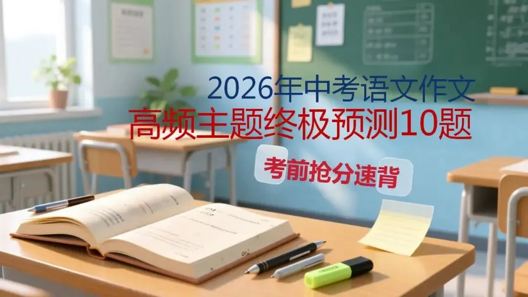2026年中考语文作文高频主题终极预测10题(考前抢分速背) 第1张