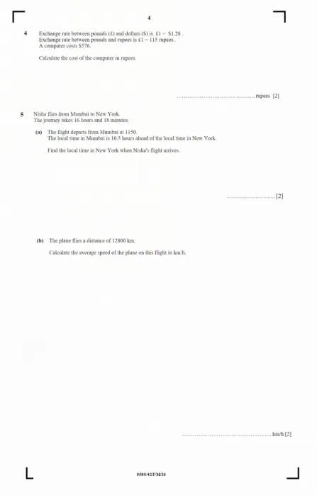 IGCSE 0580印度卷Paper4真题+答案解析|2026.3 第4张