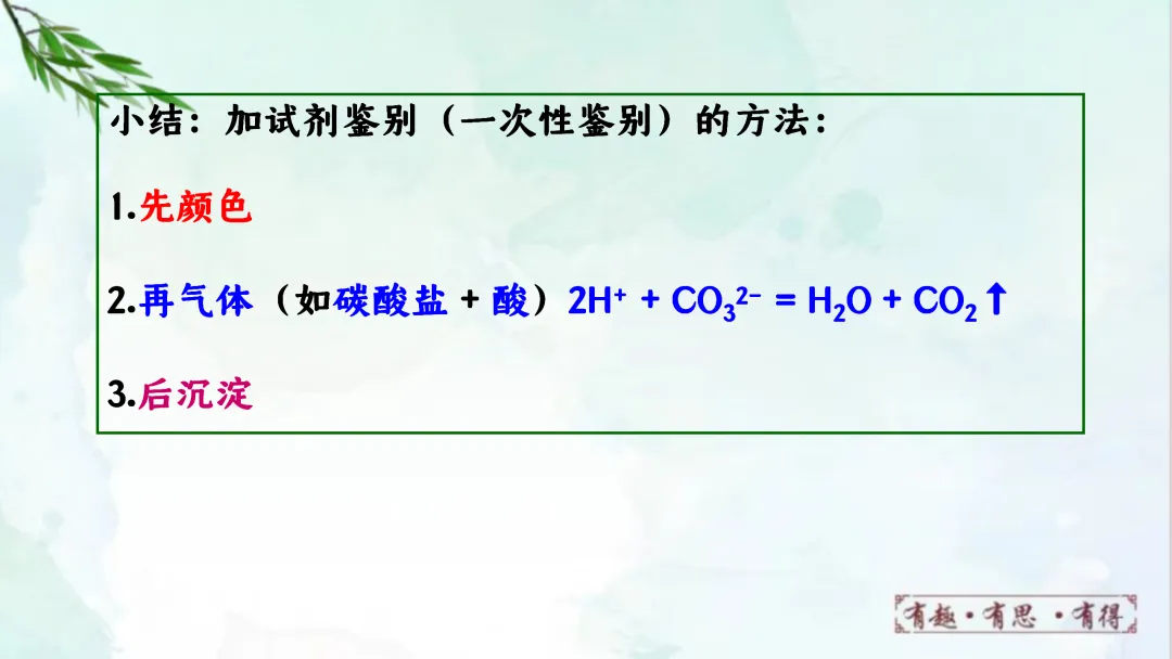 F924 二轮专题复习 决胜中考2026 优质课资源包 初中化学《专题复习---鉴别与除杂》课件PPT+教学设计Word 第9张