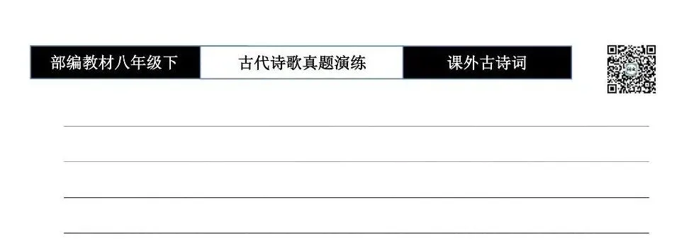 【古诗文真题演练复习】八年级下-17《课外古诗词60首》(60套)(20元) 第49张