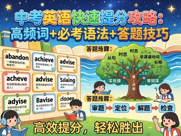 中考英语快速提分攻略:高频词+必考语法+答题技巧 第1张