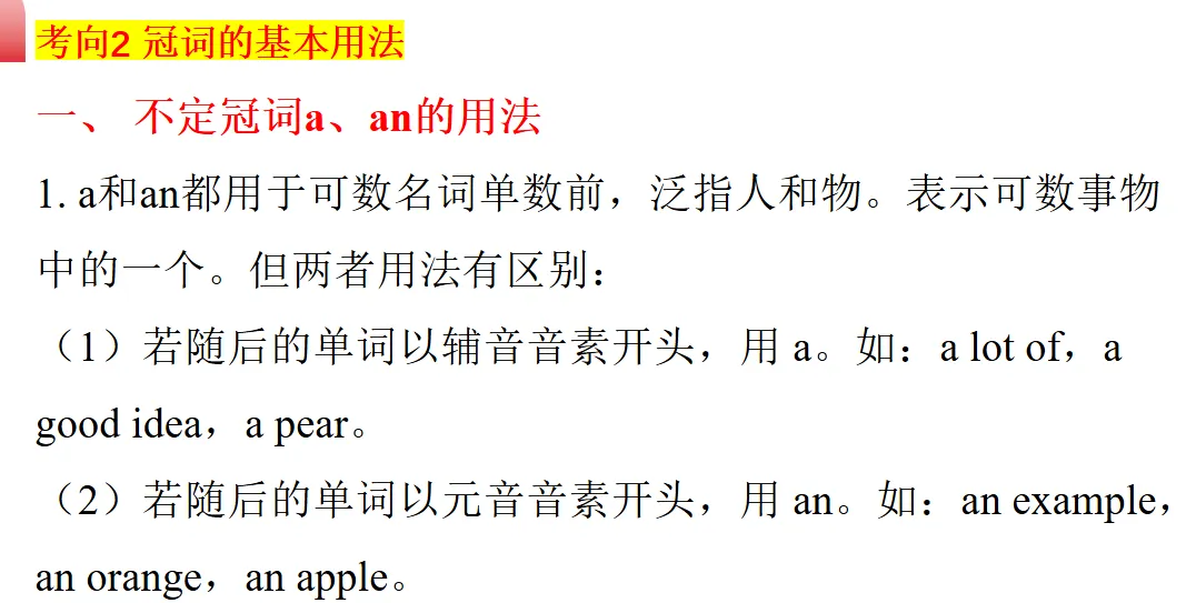 中考讲练测---冠词 第18张