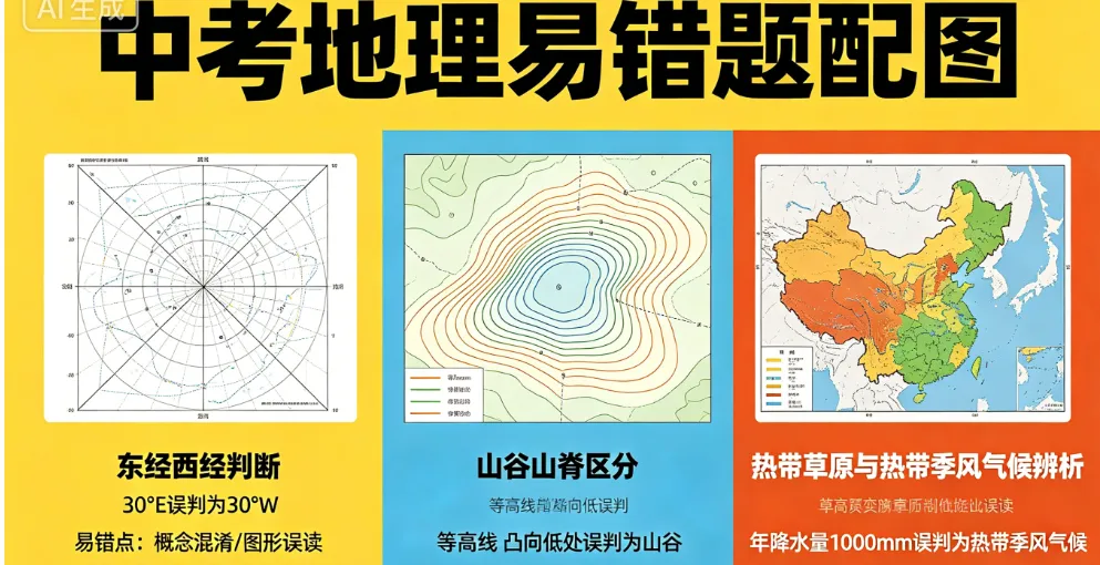 【山水资源】中考地理易错易混点汇总 第4张
