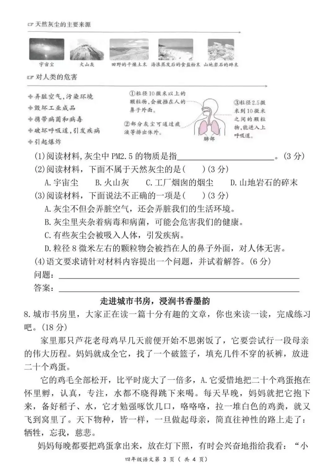【期中试卷】2025-2026学年部编版小学语文四年级下册期中阶段检12套 | 附答案,电子版可下载 第7张