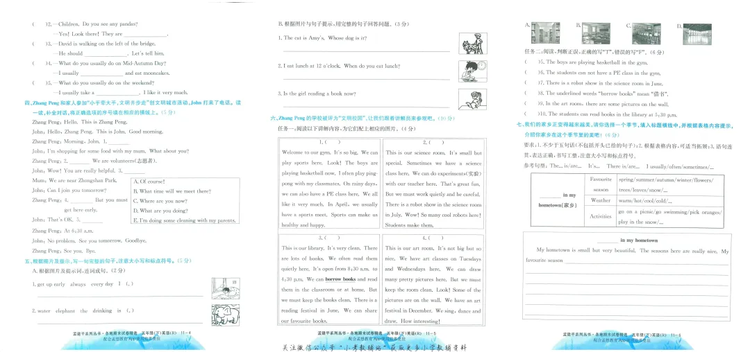 五年级下册期末试卷 第23张