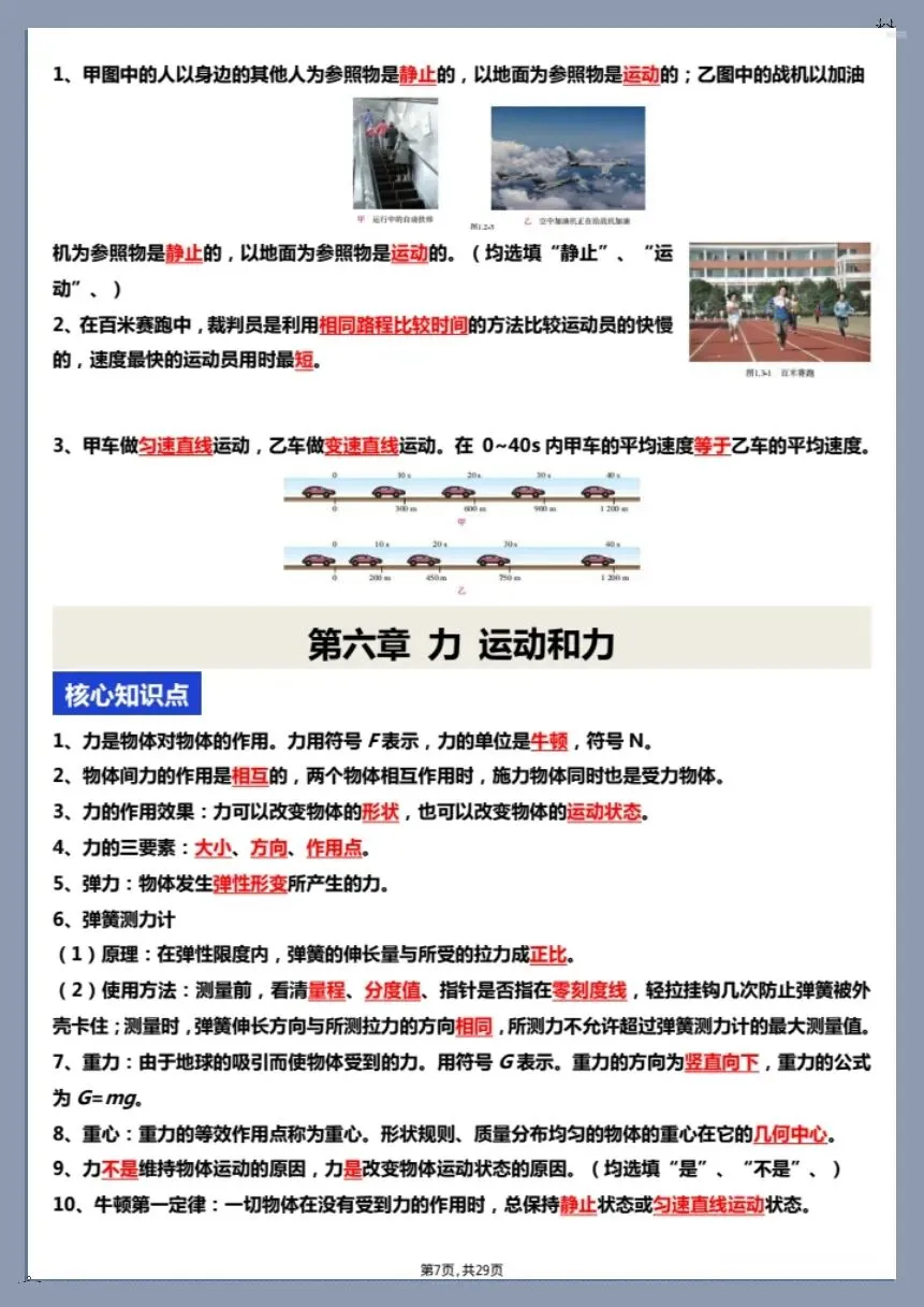 26新中考物理复习核心知识点+教材图片考点梳理(空白版+答案版)【电子版可打印!】 第13张