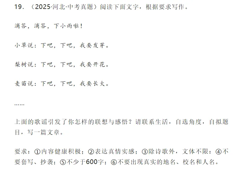 中考复习——2025中考作文真题汇编 第16张