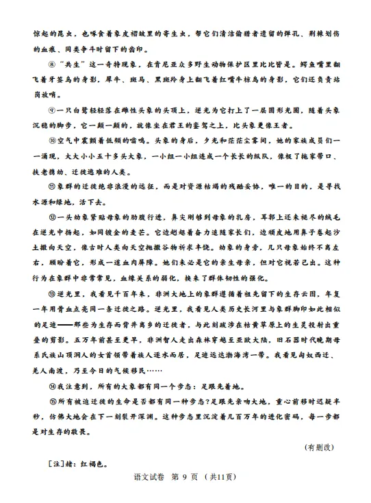 中考|26届广州一模语文试卷出炉,欢迎收藏下载~ 第10张