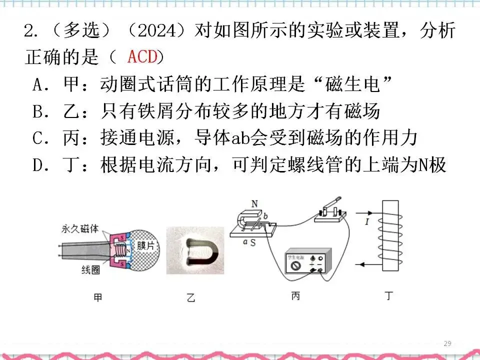 07中考物理专题复习-电与磁 第30张