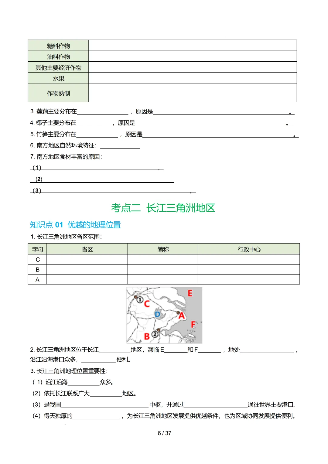 【初中资料】中考地理:《专项复习》专题16南方地区(10大知识点2大技法3大易错点,知识清单)(全国通用)+电子版+抓紧收藏-可下载打印! 第9张