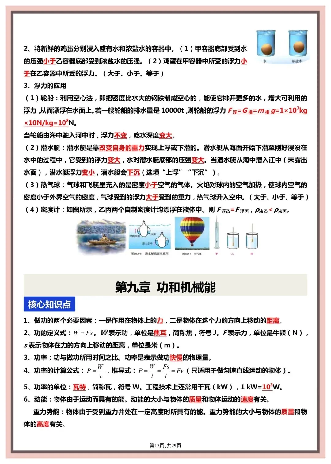 中考物理复习核心知识点+教材图片考点梳理,内容重要,建议打印 第13张