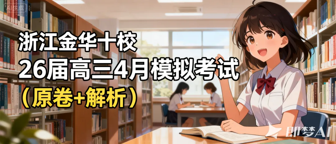 浙江金华十校26届高三4月模拟考试(原卷+解析) 第1张