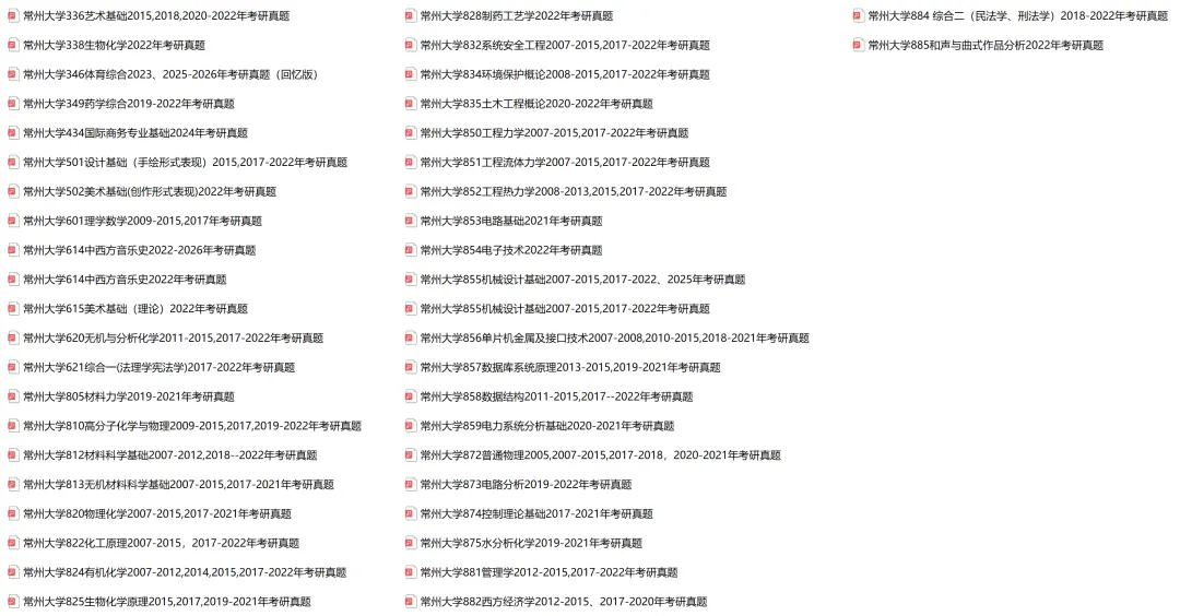 2027考研||常州大学考研专业课历年真题汇总(含2026真题+2025+2024) 第2张