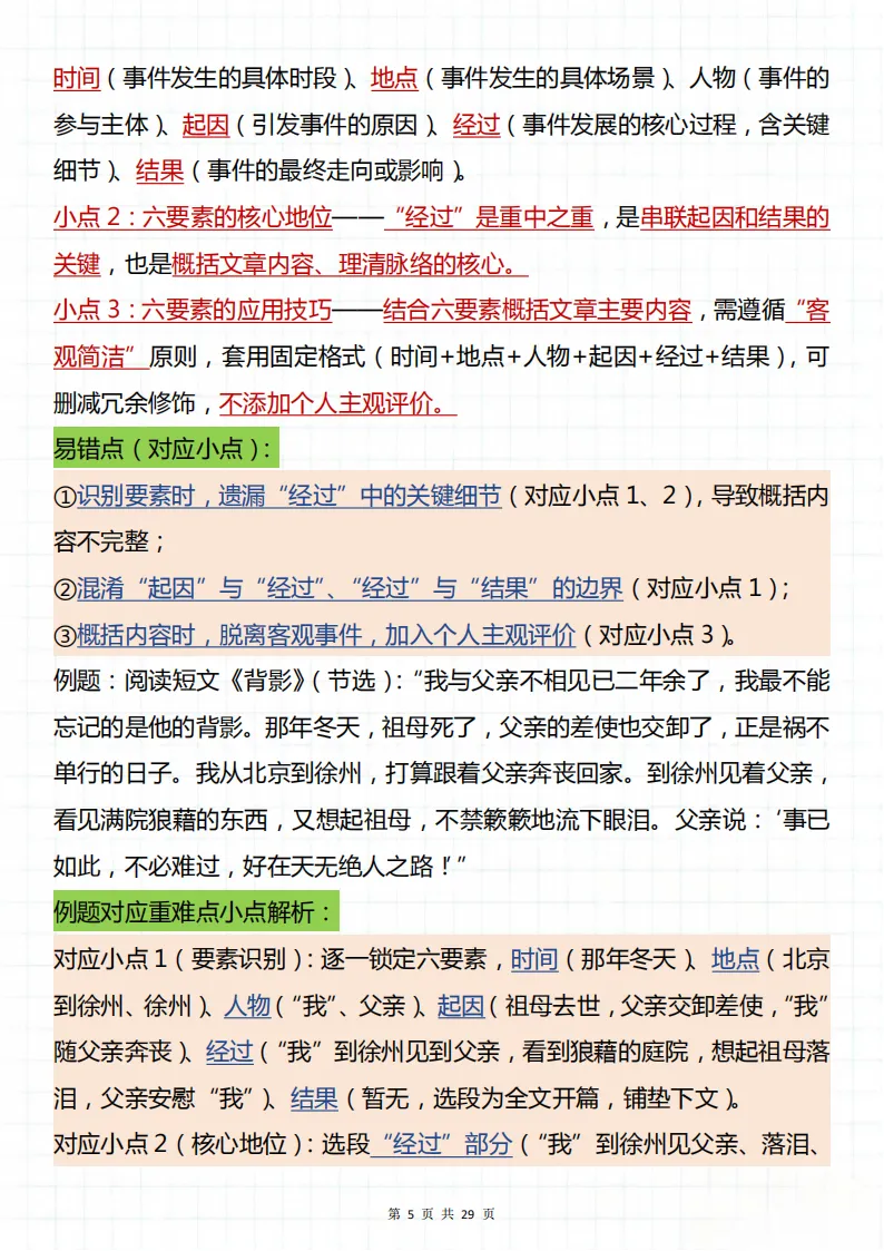 备战中考必看的语文现代文答题模板!所有必考知识全部总结出来,背完直接稳了! 第5张