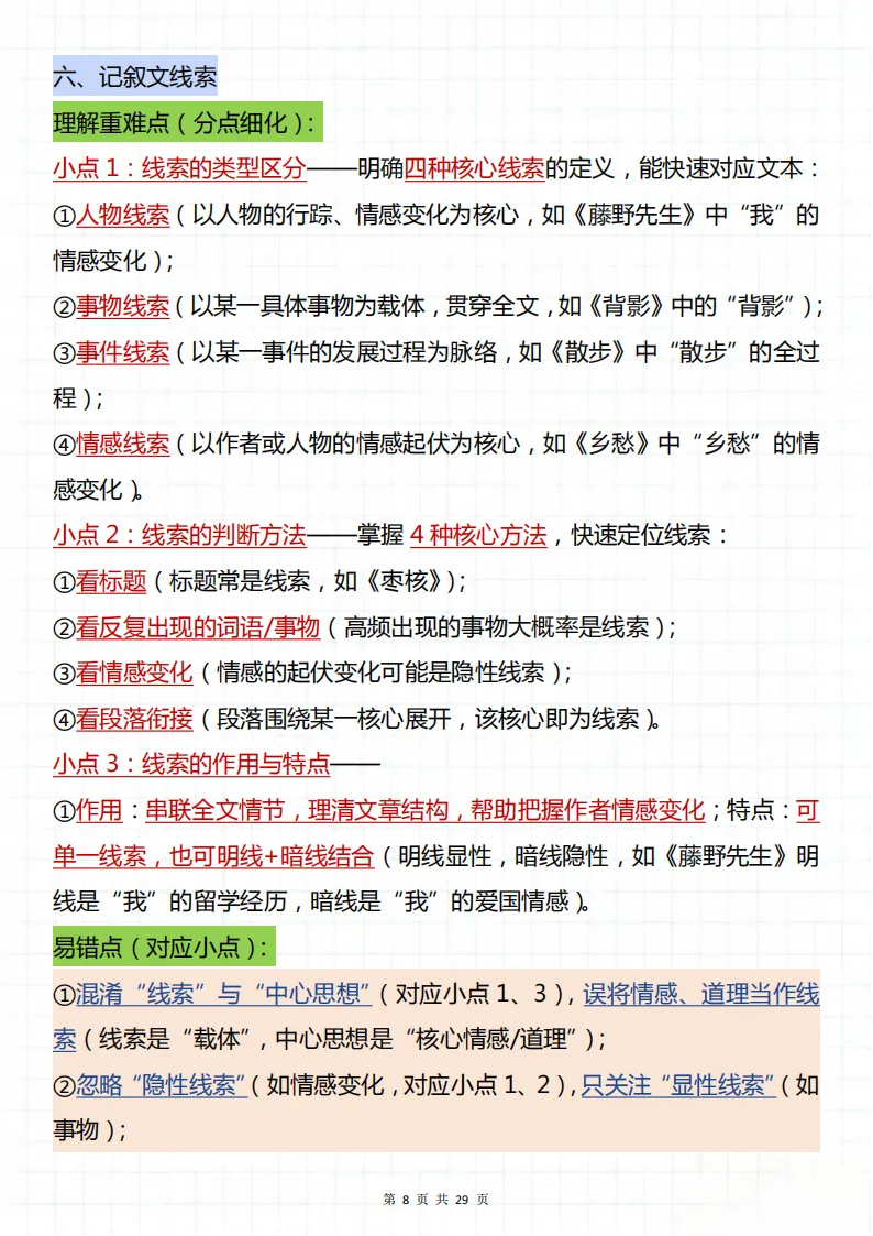 备战中考必看的语文现代文答题模板!所有必考知识全部总结出来,背完直接稳了! 第8张