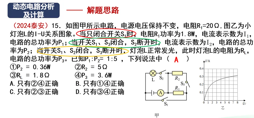 中考物理高频考点解题思路——动态电路计算 第2张