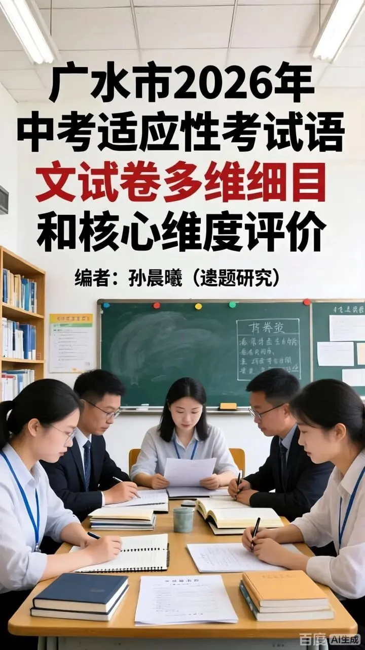 孙晨曦(试题研究)|广水市2026年中考适应性考试语文试卷多维细目和核心维度评价 第1张