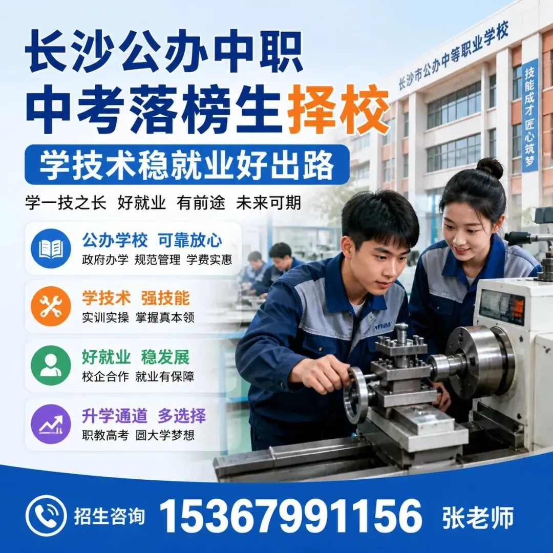 长沙公办中职中考落榜生择校 学技术稳就业好出路 第1张